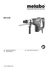 Metabo KH 5-40 Mode D'emploi