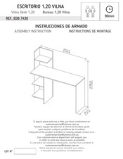 TUHOME Furniture Vilna EDB 7430 Instructions De Montage