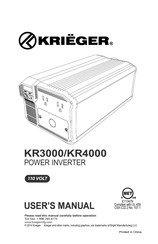 Krieger KR4000 Mode D'emploi