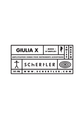 Schertler GIULIA X Mode D'emploi