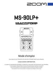 Zoom MultiStomp MS-90LP Plus Mode D'emploi