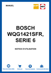 Bosch WQG1421SFR Manuel D'utilisation Et Notice D'installation