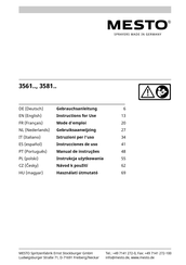 Mesto 3561 Mode D'emploi