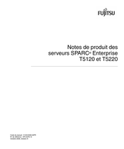 Fujitsu SPARC Enterprise T5220 Notes De Produit