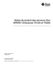 Sun Microsystems Sun SPARC Enterprise T5220 Notes De Produit