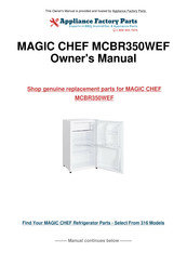 Magic Chef MCBR350WEF Mode D'emploi