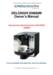 De'Longhi NESPRESSO Lattissima EN680M Instructions Et Mode D'emploi