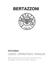 Bertazzoni REF24BMX Mode D'emploi