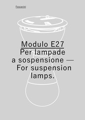 FOSCARINI E27 Mode D'emploi