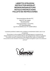 Bimar HP116/AMA05 Notice D'instructions