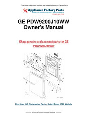 GE Profile PDW9200J10WW Mode D'emploi