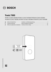 Bosch TR7001 15/18/21 DESOB Notice D'installation Et D'utilisation