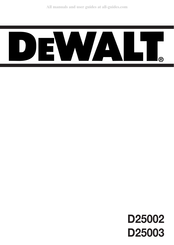 DeWalt D25002 Mode D'emploi