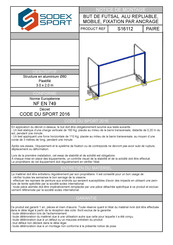 Sodex Sport S16112 Notice De Montage