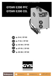 GYS MI E200 CEL Mode D'emploi