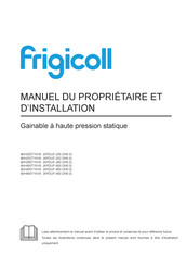 Frigicoll KPDUF-280 DN5.0 Manuel Du Propriétaire Et D'installation