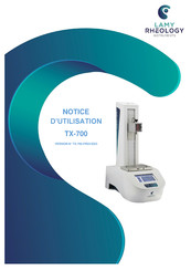 Lamy Rheology TX-700 Notice D'utilisation