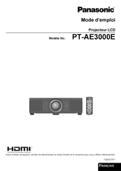 Panasonic PT-AE3000E Mode D'emploi