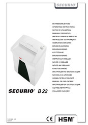 HSM SECURIO B22 Notice D'utilisation