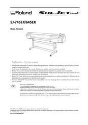 Roland SoLJet ProII V SJ-645EX Mode D'emploi