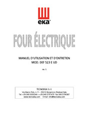 TECNOEKA EKF 523 E UD Manuel D'utilisation Et D'entretien