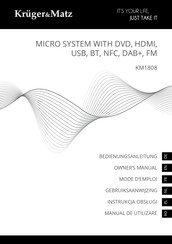 Krüger & Matz KM1808 Mode D'emploi