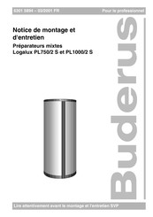Buderus PL750/2 S Notice De Montage Et D'entretien