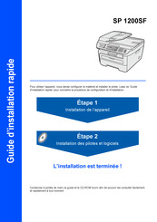 Ricoh SP 1200SF Guide D'installation Rapide