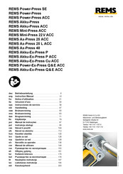 Rems Power-Press SE Notice D'utilisation