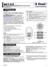 Visonic CodeSecure MCT-237 Guide D'utilisation