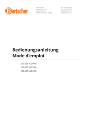 Bartscher 200.658 Mode D'emploi