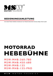 MSW MSW-MHB-360-780 Manuel D'utilisation