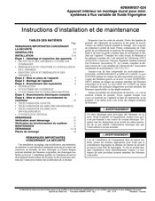 Carrier 40WAW018 Instructions D'installation Et De Maintenance