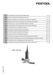 Festool MFK 700 EQ Notice D'utilisation D'origine