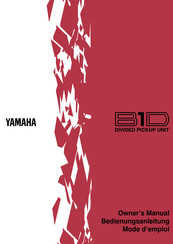 Yamaha B1D Mode D'emploi
