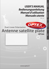 Optex OPT264 Manuel D'utilisation