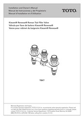 Toto Kiwami Renesse TBKT Manuel D'installation Et D'utilisation