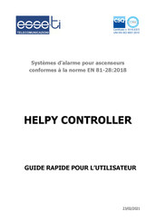 Esse-ti HELPY CONTROLLER Guide Rapide Pour L'utilisateur