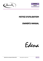 Apertura EDENA Notice D'utilisation