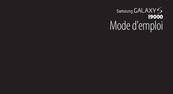 Samsung I900 Mode D'emploi
