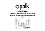 Polk PA450UM Manuel D'installation Et D'utilisation