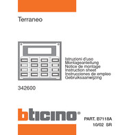 Bticino 342600 Notice De Montage