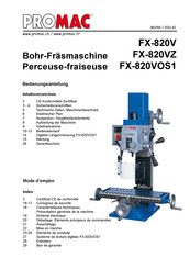 Promac FX-820V Mode D'emploi