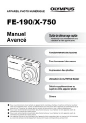 Olympus FE-190/X-750 Guide De Démarrage Rapide