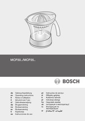 Bosch MCP35 Série Notice D'utilisation