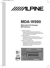 Alpine MDA-W890 Mode D'emploi