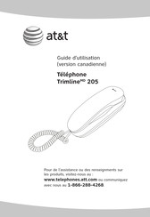 AT&T Trimline 205 Guide D'utilisation