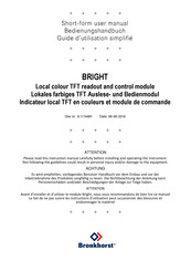 BRONKHORST BRIGHT Guide D'utilisation Simplifié