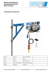 PFAFF silberblau EBW 200 Mode D'emploi