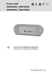 elero Protero-868 Instructions D'utilisation